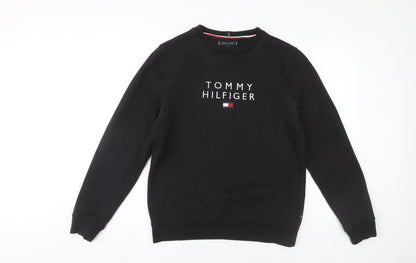 Tommy Hilfiger Men's Black S Pullover Sweatshirt, Logo