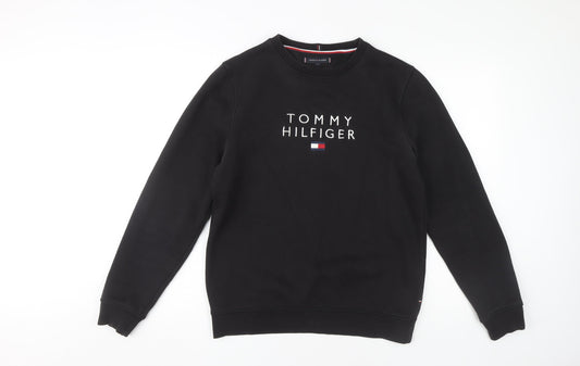Tommy Hilfiger Men's Black S Pullover Sweatshirt, Logo