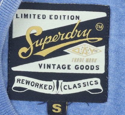Superdry Men's Blue Vintage S T-Shirt - Limited Edition