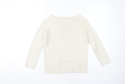 Womens UK Size XS Superdry Ivory Jumper Jumper