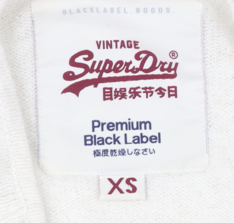 Womens UK Size XS Superdry Ivory Jumper Jumper