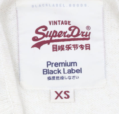 Womens UK Size XS Superdry Ivory Jumper Jumper