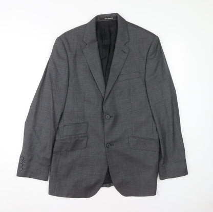 Mens UK Size 38 Jeff Banks Regular Grey Suit Jacket