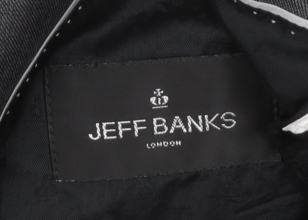 Mens UK Size 38 Jeff Banks Regular Grey Suit Jacket