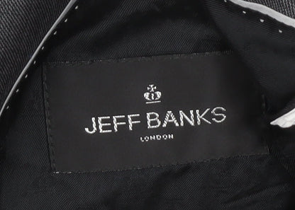 Mens UK Size 38 Jeff Banks Regular Grey Suit Jacket