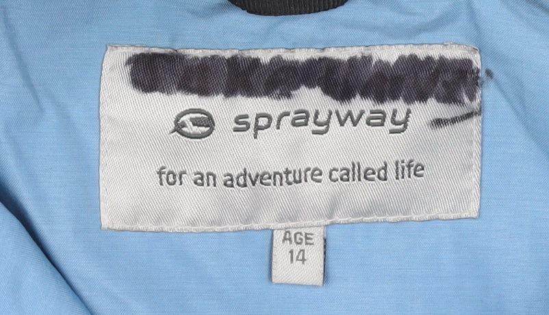 Sprayway Girls Blue Waterproof Ski Jacket, Size 14