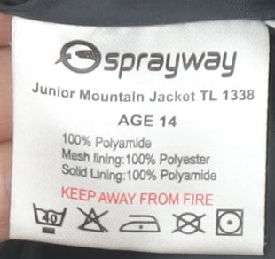 Sprayway Girls Blue Waterproof Ski Jacket, Size 14
