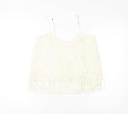 Abercrombie & Fitch Women's Ivory Lace Camisole Tank