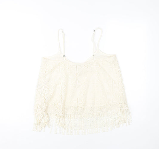 Abercrombie & Fitch Women's Ivory Lace Camisole Tank
