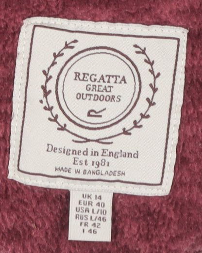 Regatta Women's Maroon Hoodie UK 14 Polyester