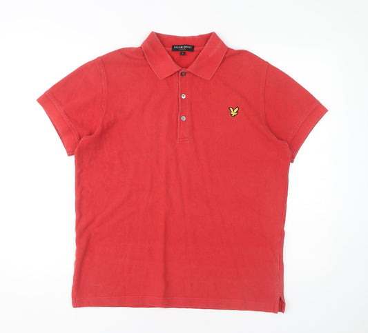 Lyle & Scott Men's Red Polo Shirt Size L