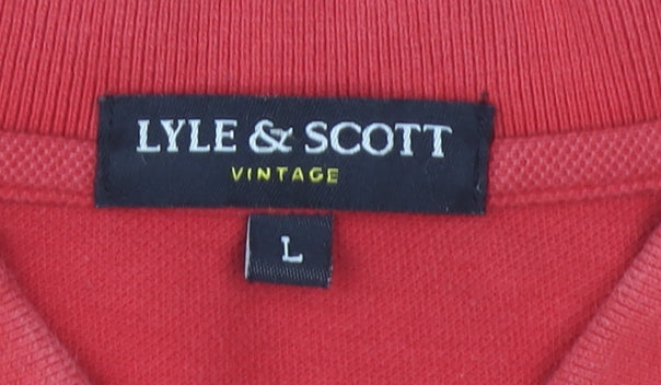Lyle & Scott Men's Red Polo Shirt Size L