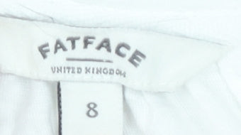 FatFace Women's White Geometric T-Shirt, Size 8