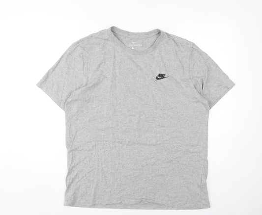 Nike Men's Grey Crew Neck T-Shirt Large