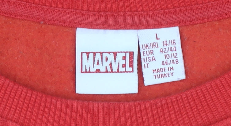 Marvel Unisex Red Black Widow L Graphic Sweatshirt