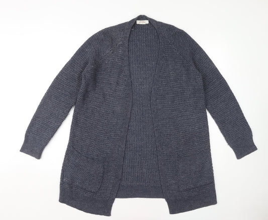 Fat Face Women’s Blue Open Front Cardigan - Size 8, Open-Knit