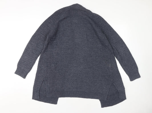 Fat Face Women’s Blue Open Front Cardigan - Size 8, Open-Knit