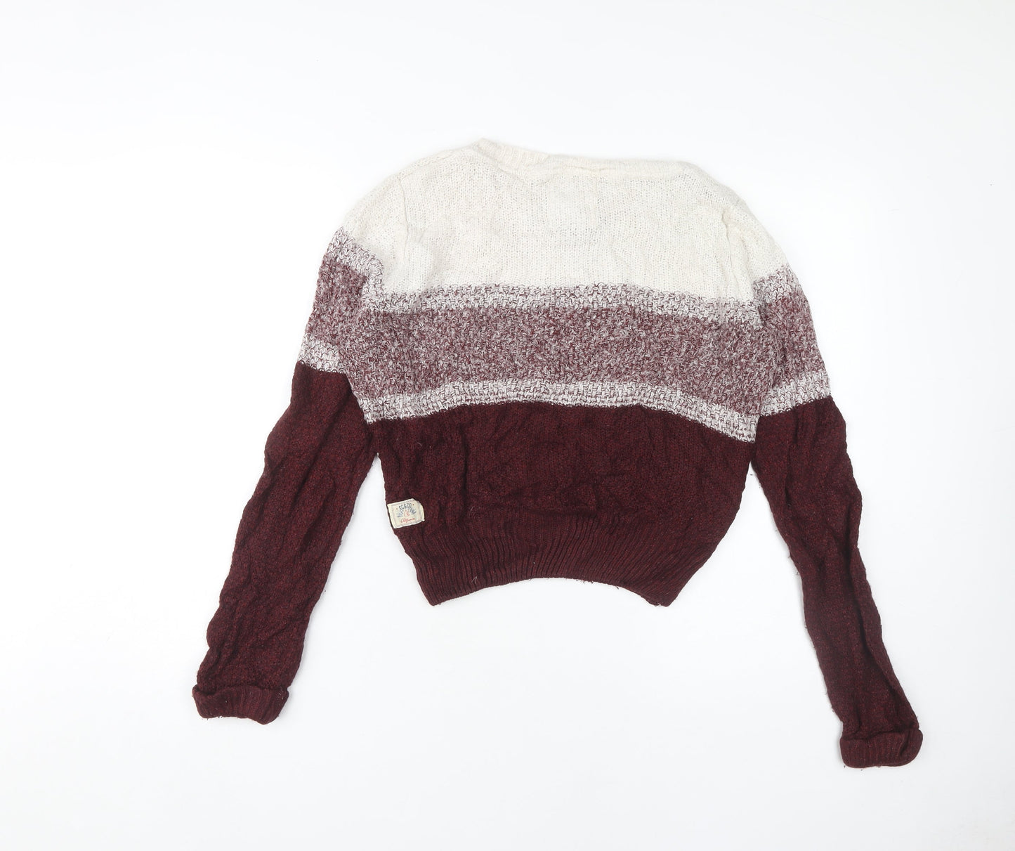 SC&CO Women's Multicoloured Cable-Knit Jumper Size 12
