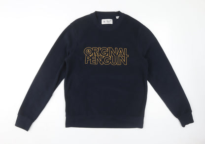 Mens UK Size S Original Penguin Black Pullover Sweatshirt