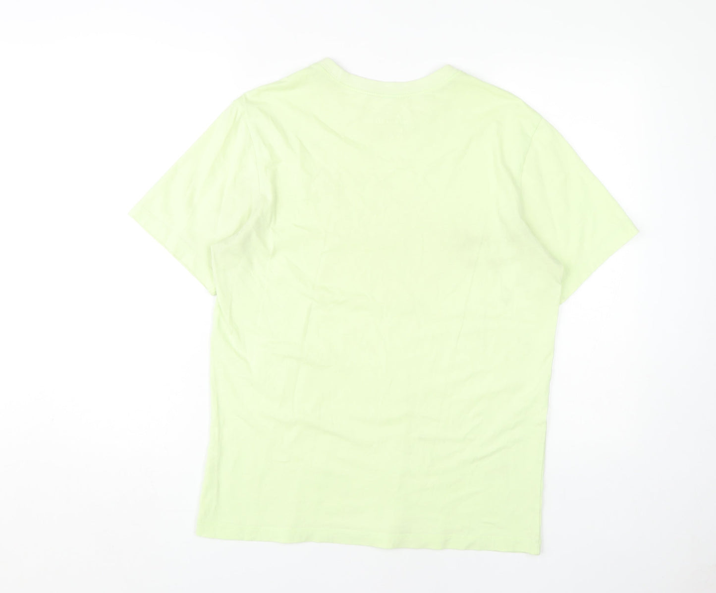 Nike Men's Green Crew Neck T-Shirt, Size M, Solid Style