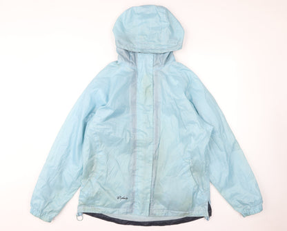 Rydale Women's Blue Hooded Windbreaker Jacket Size 14