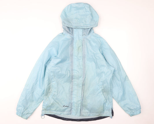 Rydale Women's Blue Hooded Windbreaker Jacket Size 14