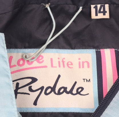 Rydale Women's Blue Hooded Windbreaker Jacket Size 14