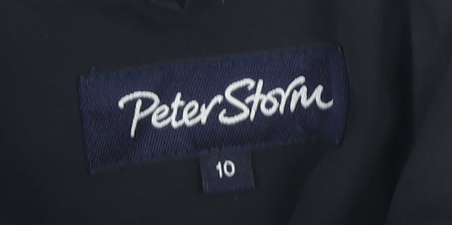Womens UK Size 10 Peter Storm Black Overcoat