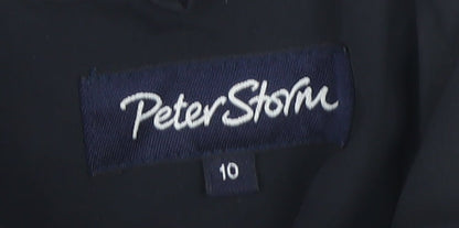 Womens UK Size 10 Peter Storm Black Overcoat