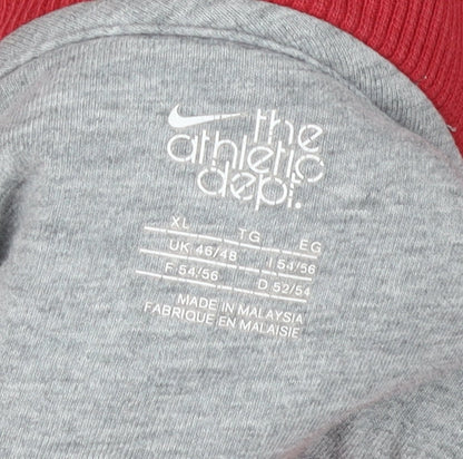Mens UK Size XL Nike Red Full Zip Sweatshirt