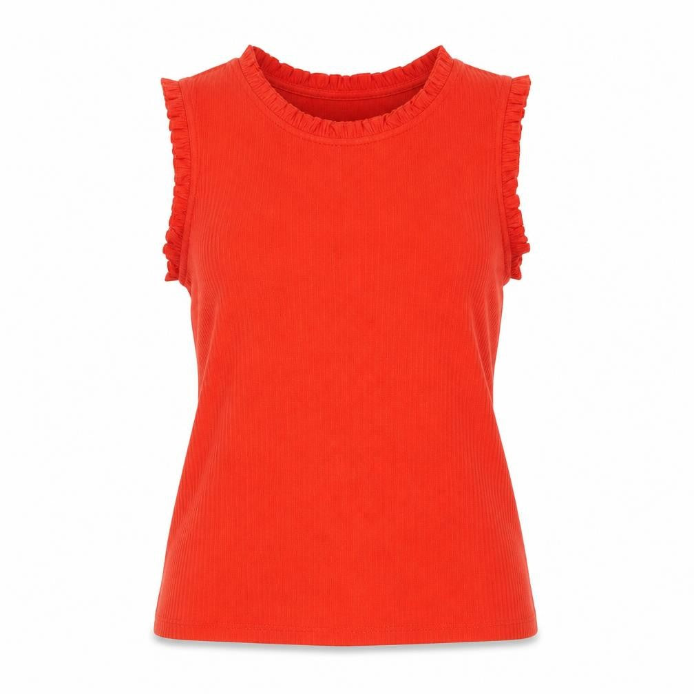 Womens UK Size S JACQUELINE de YONG Red Basic Tank