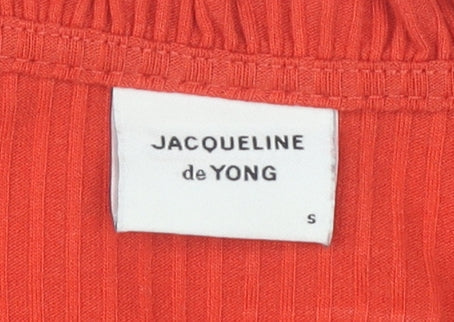 Womens UK Size S JACQUELINE de YONG Red Basic Tank