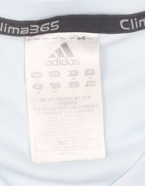 Adidas Women's Blue V-Neck Athletic T-Shirt