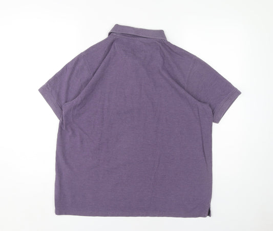 James Pringle Men's Purple Polo M Short Sleeve Casual