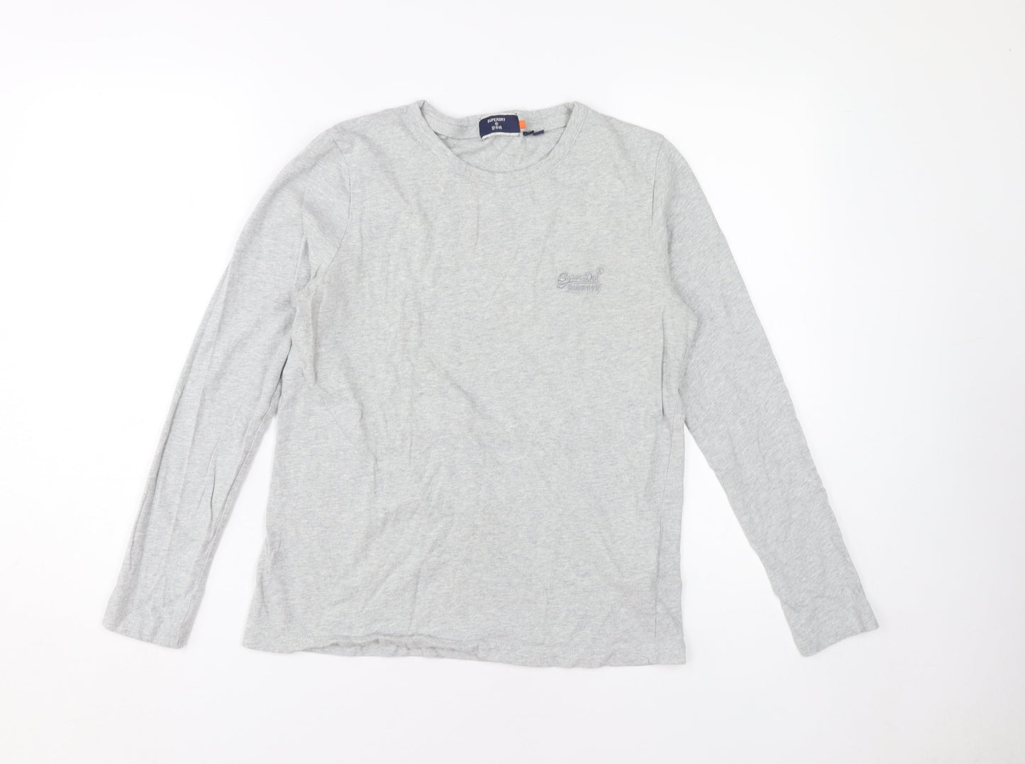 Womens UK Size 10 Superdry Grey Basic T-Shirt