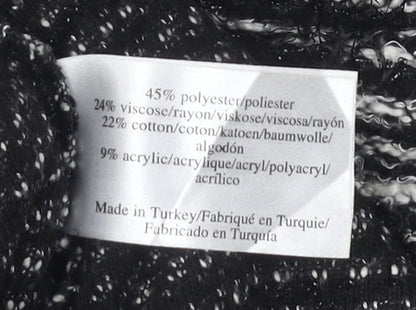 Laura Ashley Women's Black Striped Jumper UK 14