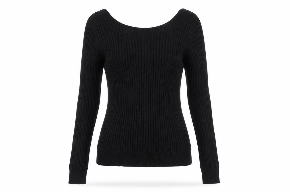 Jacqueline de Yong Black Wrap Blouse, Size L, Women's