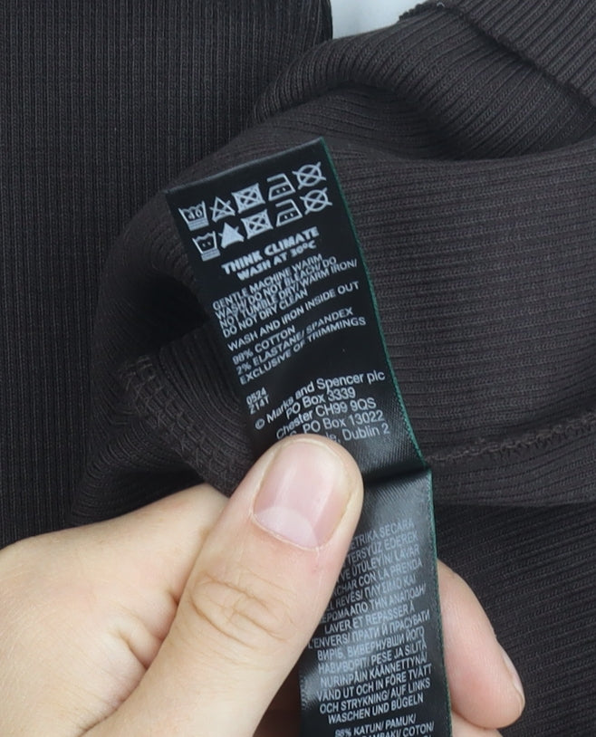 Marks and Spencer Women's Brown Sheath Dress - Size 14