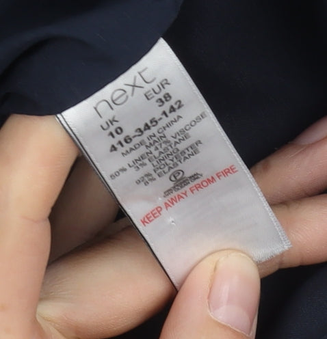 Next Women's Blue Sheath Dress Size 10 Sleeveless