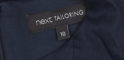 Next Women's Blue Sheath Dress Size 10 Sleeveless