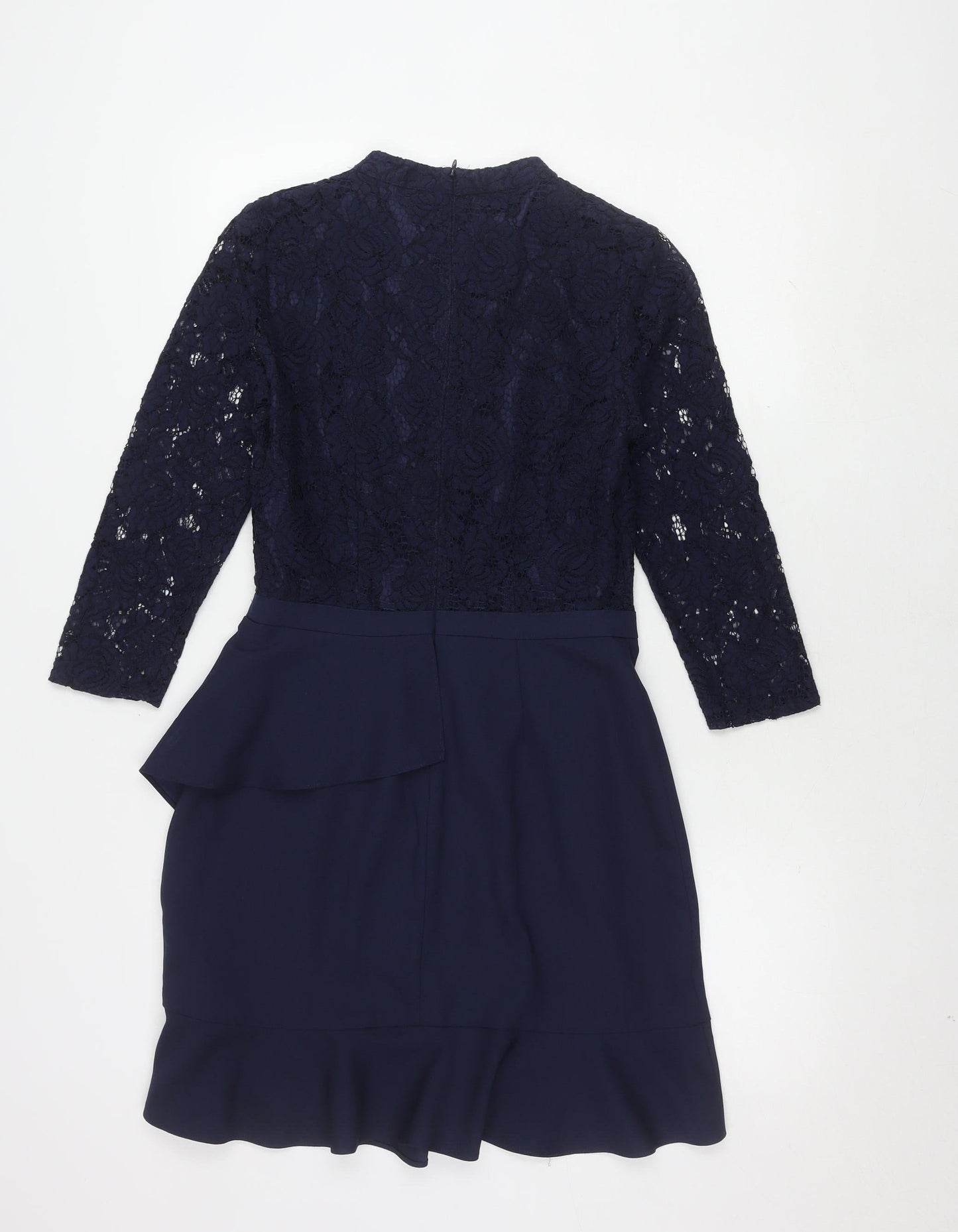 Oasis Women's Blue Short Lace Dress Size 8