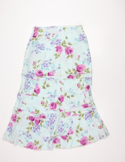 Per Una Women's Floral A-Line Skirt Multicoloured Size 12