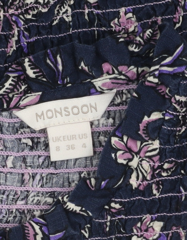 Womens UK Size 8 Monsoon Multicoloured Basic Blouse