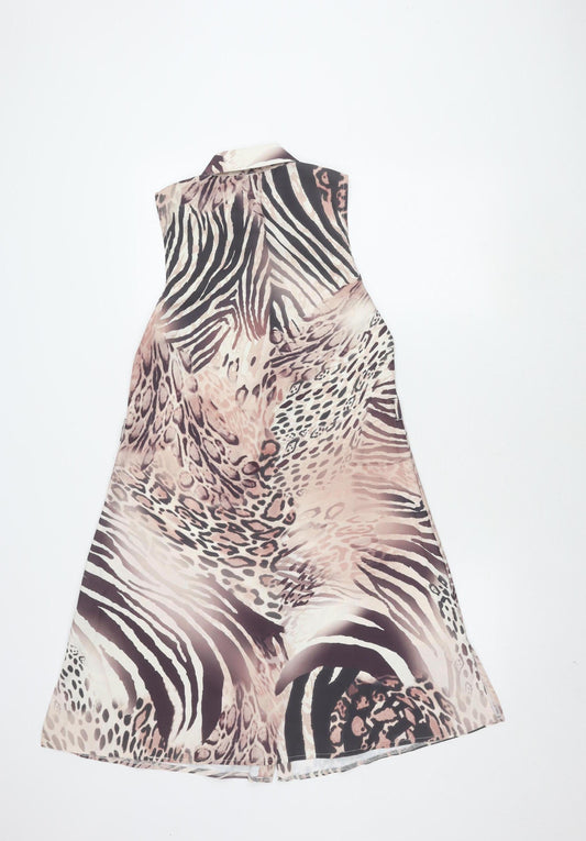 Lipsy Women's Multicoloured Animal Print Shirt Dress