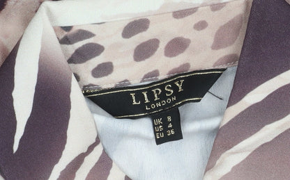 Lipsy Women's Multicoloured Animal Print Shirt Dress