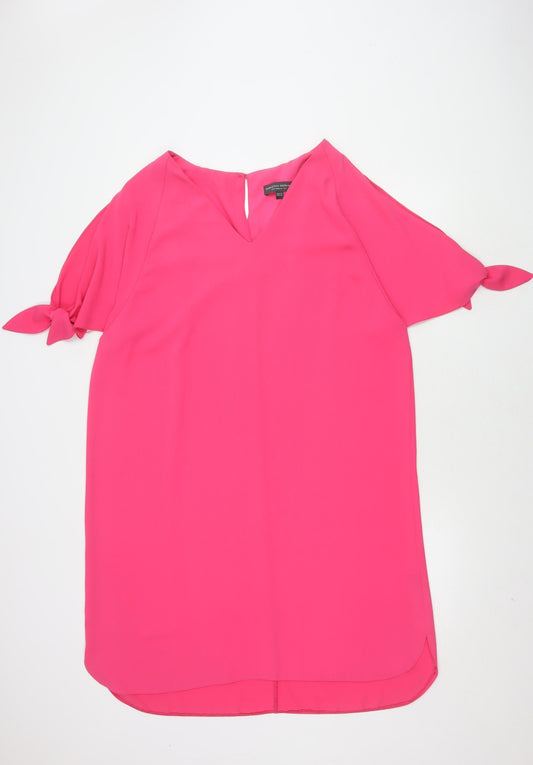 Dorothy Perkins Women's Pink Flutter Sleeve Dress