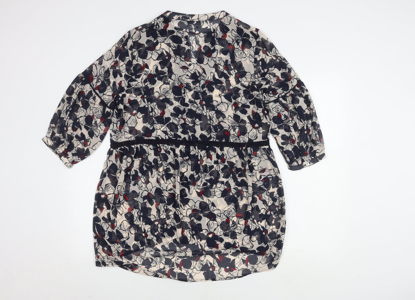 Marks and Spencer Women's Floral Dress, Size 14, Beaded