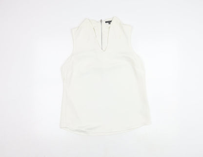 Womens UK Size 12 Warehouse White Basic Blouse