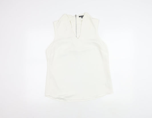 Womens UK Size 12 Warehouse White Basic Blouse