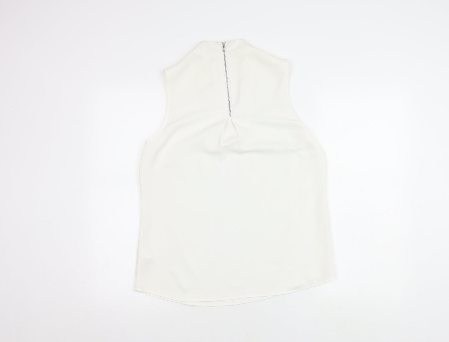 Womens UK Size 12 Warehouse White Basic Blouse